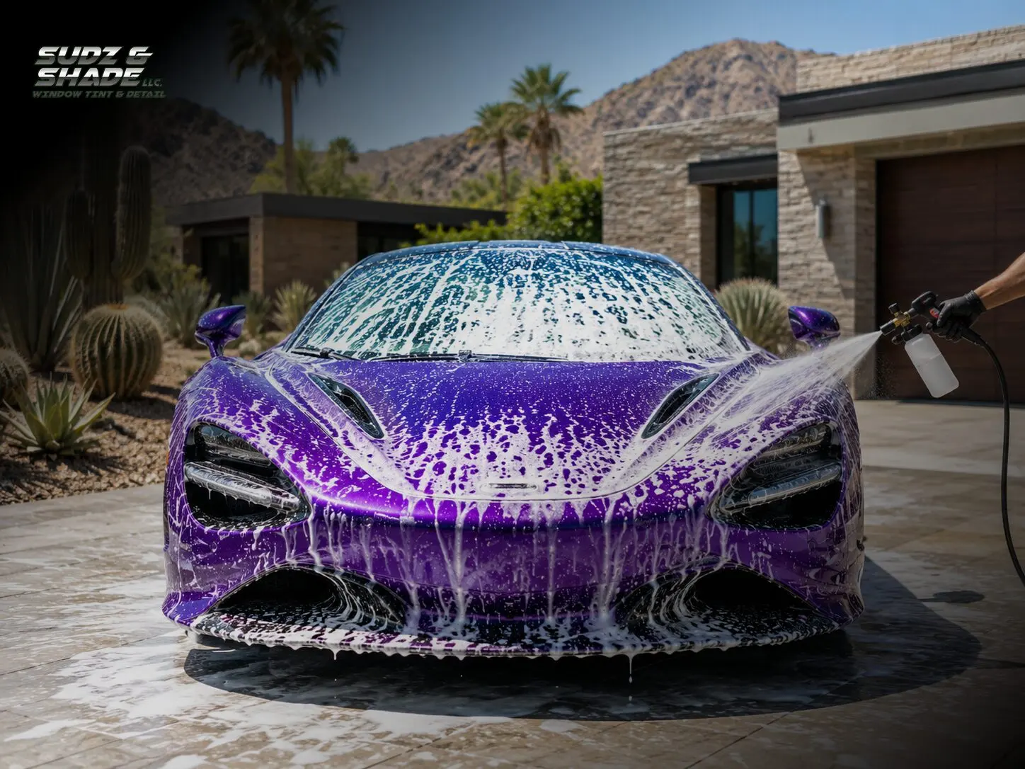 Mobile auto detailing on a McLaren in Scottsdale, Arizona